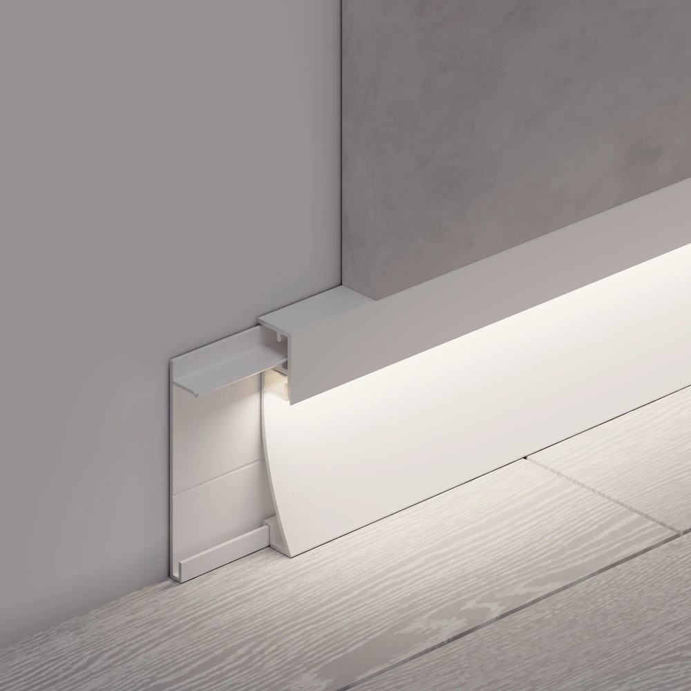 Профиль PLINTUS-H54-2000 WHITE (Arlight, Алюминий) 045434