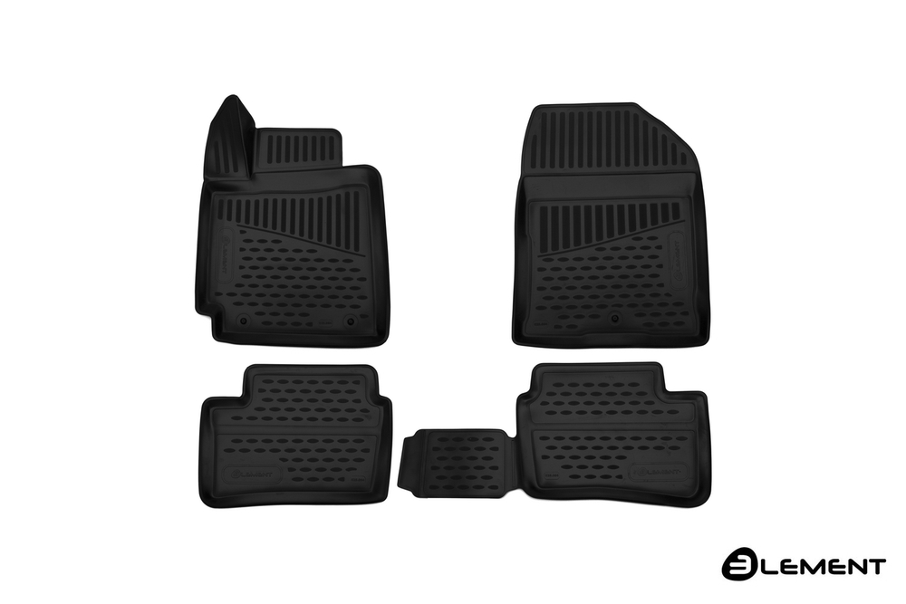 Коврики Standard, 3D в салон KIA Picanto, 2017- , хб., 4 шт. (полиуретан, чёрные) Element.ELEMENT3D2564210