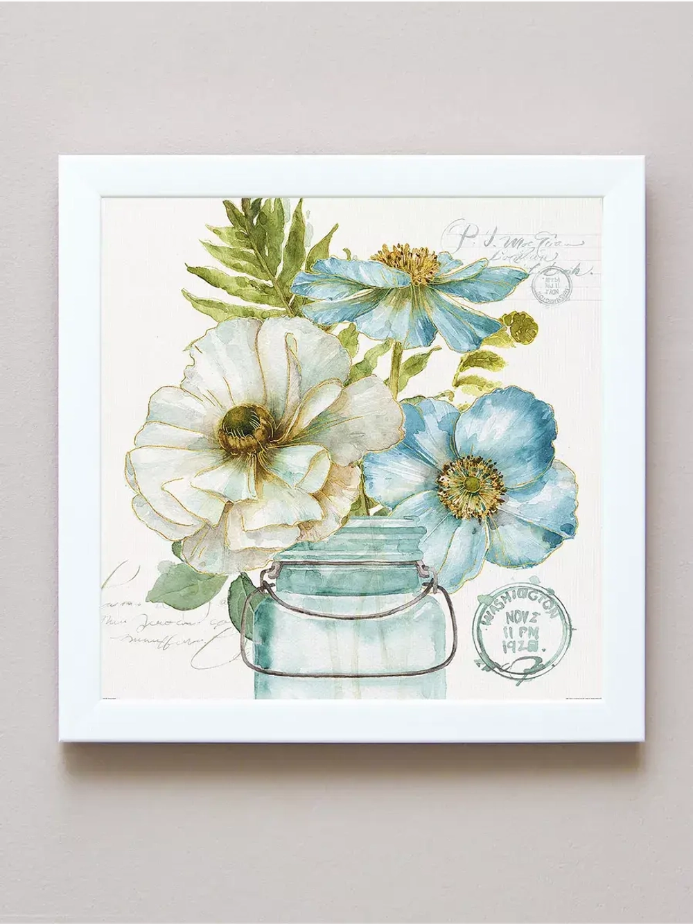 Картины на стену интерьерная на холсте 4 шт, 23*23 см