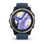 Мультиспортивные часы Garmin Quatix 7 Sapphire титановый с синим силиконовым ремешком, 010-02582-61