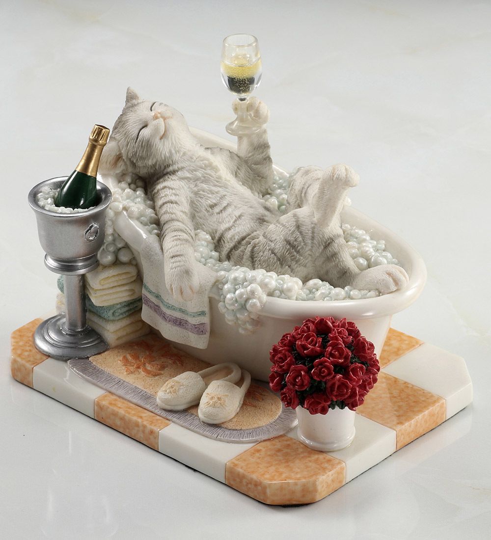 Veronese WS-1355 Статуэтка «Кошка в ванной»