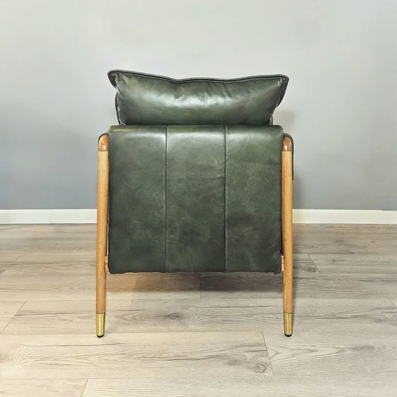 Кресло SC05, зеленая кожа