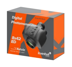 Фотомонокуляр цифровой Levenhuk Kelvin Snap ED 8x42 упаковка