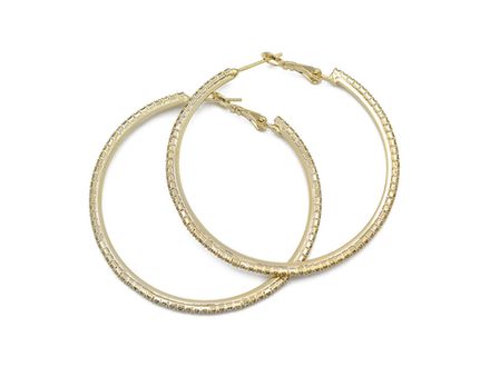 Серьги-Кольца со стразами 63мм