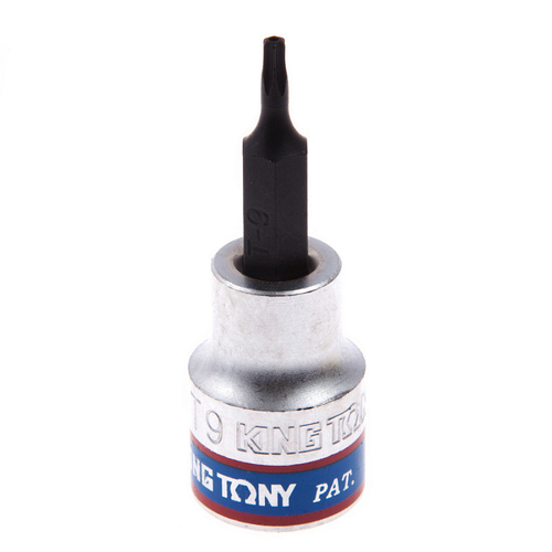 KING TONY (302709) Насадка (бита) торцевая 3/8", L = 50 мм, TORX с отверстием, T9