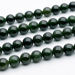 Нефрит бусины, диаметр около 5,9-6 мм, цена за 16 шт (1/4 нити)