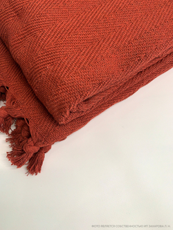 Плед-покрывало из хлопка Berlino, цвет Терракот