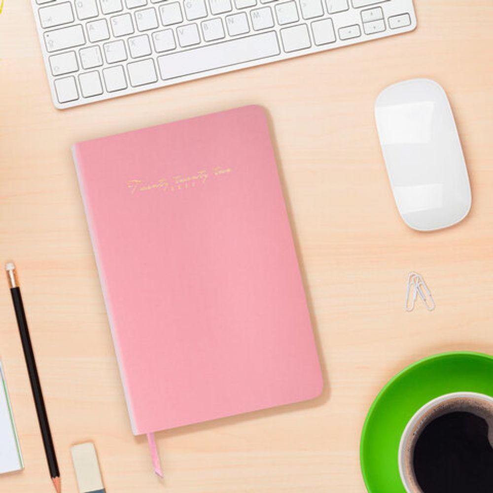 Ежедневник датированный 2022 А5 138x213 мм BRAUBERG "Pastel", под кожу, розовый, 112856