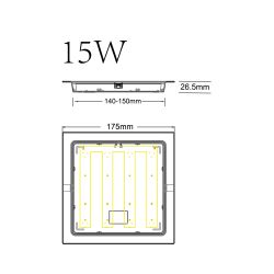 Светильник светодиодный встраиваемый ЭРА LED 18-15-4K квадратный 15Вт 4000К | Downlight