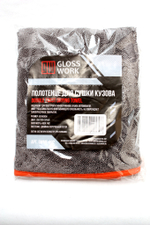 Glosswork Double Twist Drying towel 50x60cm, 650 gsm, серый, сушащее полотенце с оверлоком