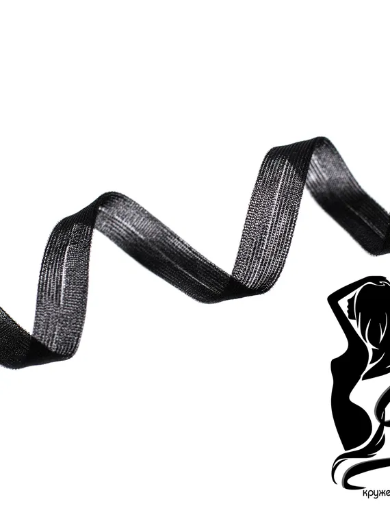 Бейка капроновая окантовочная, черный 170