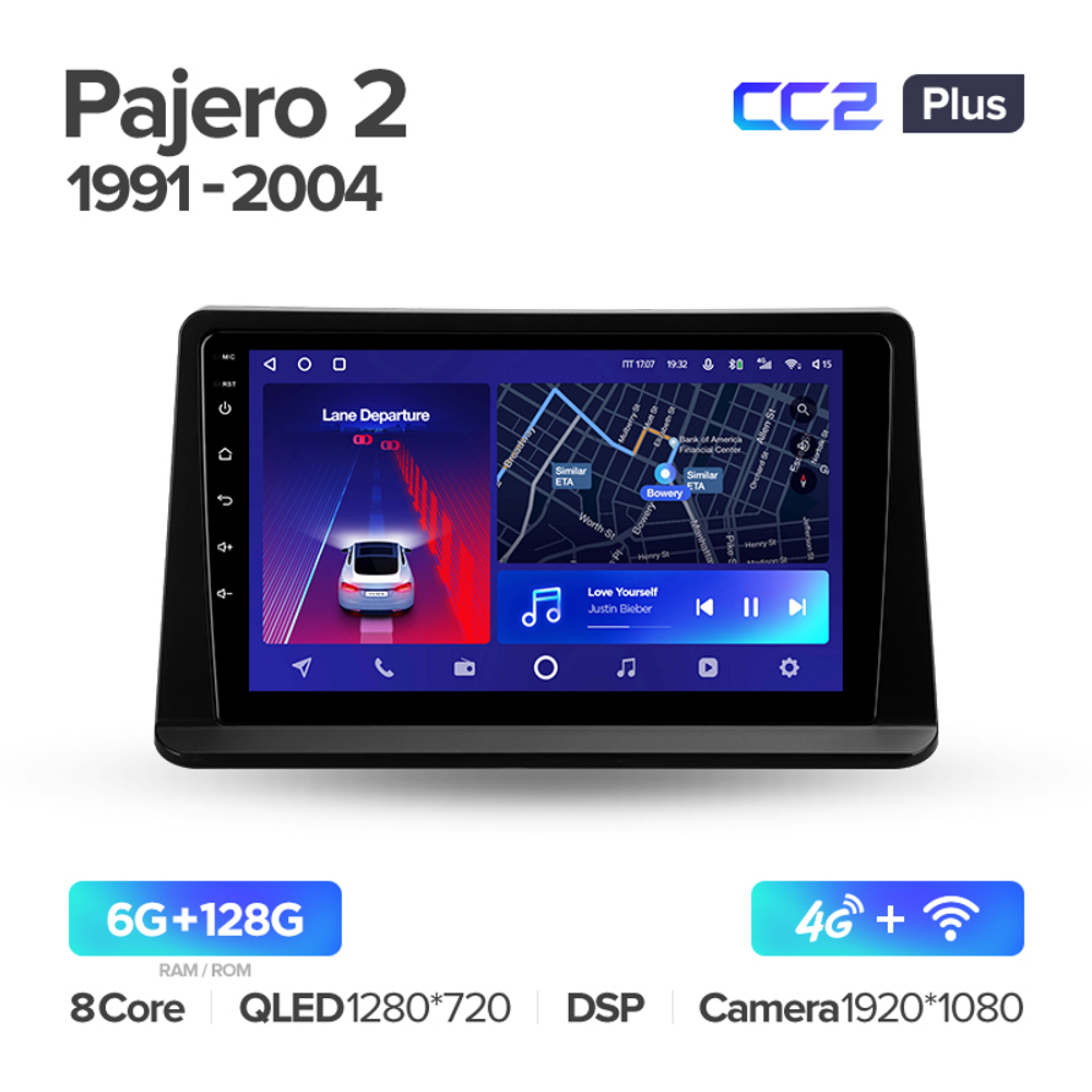 Teyes CC2 Plus 9" для Mitsubishi Pajero 2 V30 V40 V20 1991-2004