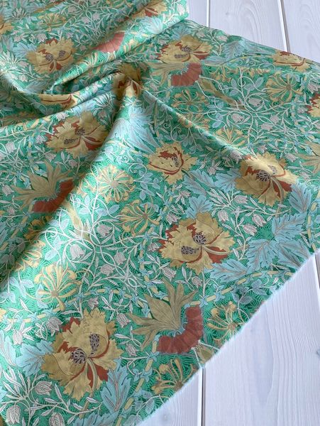 Уильям Моррис Honeysuckle #2 на изумрудном, отрез 35 см, 100% хлопок, Handmade Fabrics 6