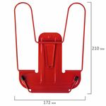 Подставка для книг и учебников BRAUBERG LINE+, металлическая, красная, европодвес, 238070