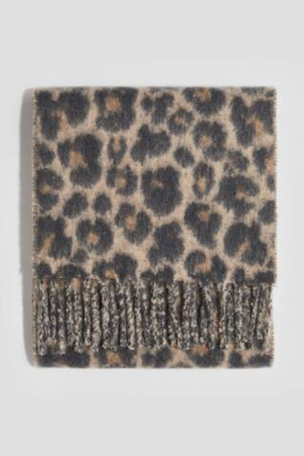 H&M Шарф с ворсистой поверхностью, леопардовый