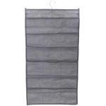 Органайзер двухсторонний подвесной для хранения вещей с крючком «ИДЕЯДОМА», цвет серый, 30 карманов, 75*39см