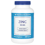 The Vitamin Shoppe, цинк, 50 мг, 300 капсул