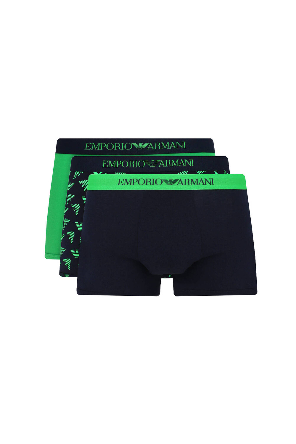 Трусики-боксеры 3шт. Emporio Armani - зеленый(111625 4R722)