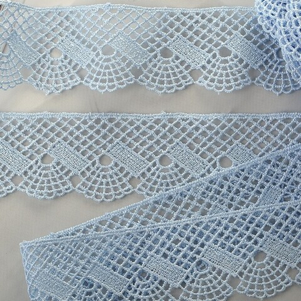 Кружево гипюр KRUZHEVO шир.45мм цв.05 голубой