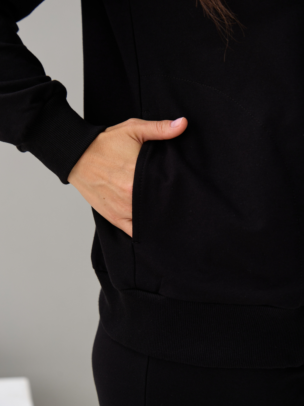 Костюм с брюками КБ-384/черный-п