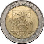 ГЕРМАНИЯ, БИМЕТАЛЛИЧЕСКИЙ ЖЕТОН (САМОЛЕТ ТУ-144) [UNC (СЛЕДЫ ХРАНЕНИЯ)]