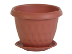 Горшок "Розетта" 0,9л с поддоном терракот