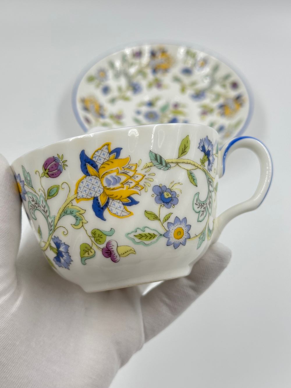 Чайная пара Minton, Haddon Hall blue