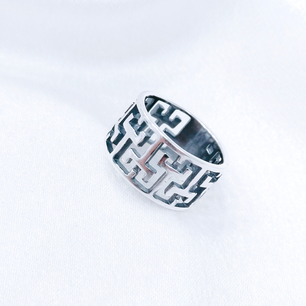 "Арта" кольцо в серебряном покрытии из коллекции "Гауди" от Jenavi