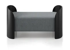 Банкетка Lagom 2 120 см (светло-серый твид, черный)