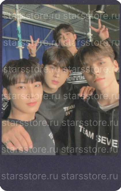 Фотокарта юнитная Wonwoo, Mingyu, S.Coups & Vernon SEVENTEEN -2022 SVT 6TH FAN MEETING SEVENTEEN in CARAT LAND Trading Card Set