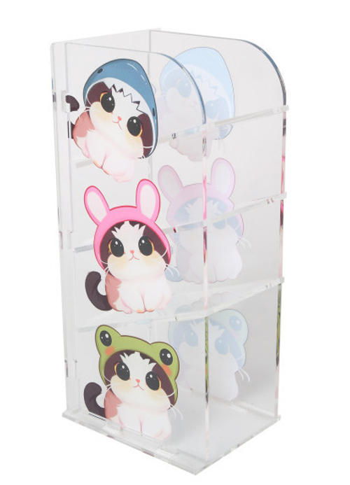 Подставка канцелярская КОКОС 7,5*10,5*21 см 4 отдел. Кэт фан (251882)