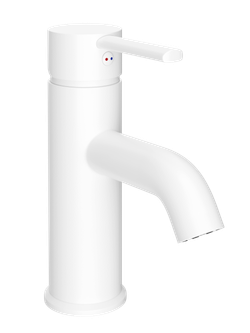 Смеситель для раковины DIWO Элиста DW-EL02WH матовый белый