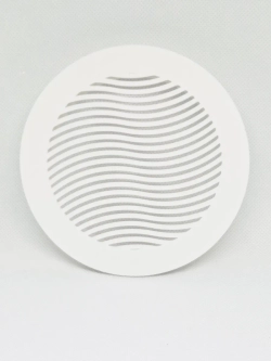 Решетка вентиляции с фланцем D 110 мм (пластиковая, белая)