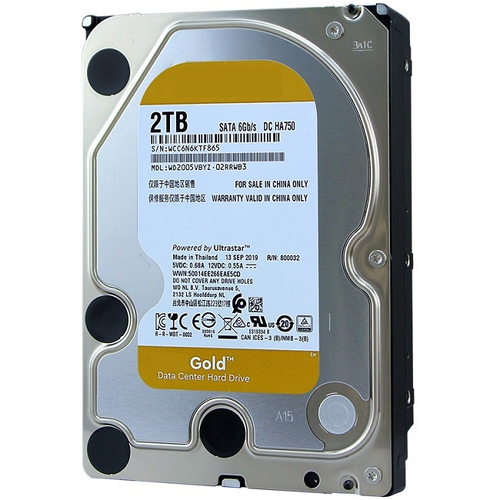 Жесткий диск HDD 2.0Tb Western Digital SATA-III, 128Mb, 7200rpm, WD Gold (WD2005VBYZ)