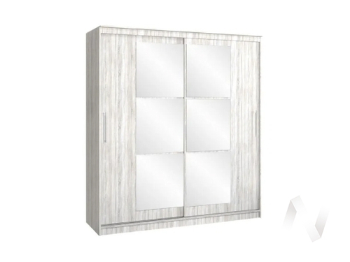 Шкаф-купе 1;7 Элегант №3 (сандал светлый)