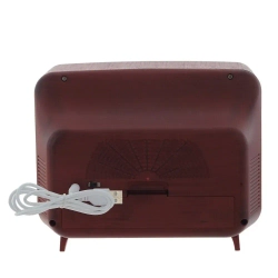 Изделие декоративное "Телевизор" (подсвет,вьюга,музыка, LR14х3 н/п +USB 100 см), L21 W12 H17 см