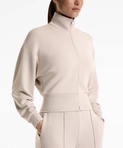 Oysho Толстовка мягкая на ощупь модальная с высоким воротником, бежевый