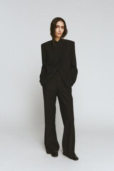 ZARA БРЮКИ WIDE LEG С ВЫСОКОЙ ПОСАДКОЙ — ZW COLLECTION, ЧЕРНЫЙ