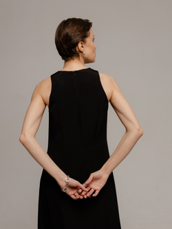 Платье из итальянской вискозной ткани черное