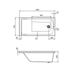 Ванна акрил. 1,5*0,75 Фиджи (Santek)