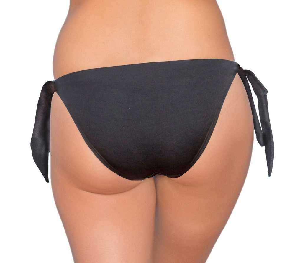 Плавки-бикини с широкими завязками (Размер: S) (Цвет: темно-синий)