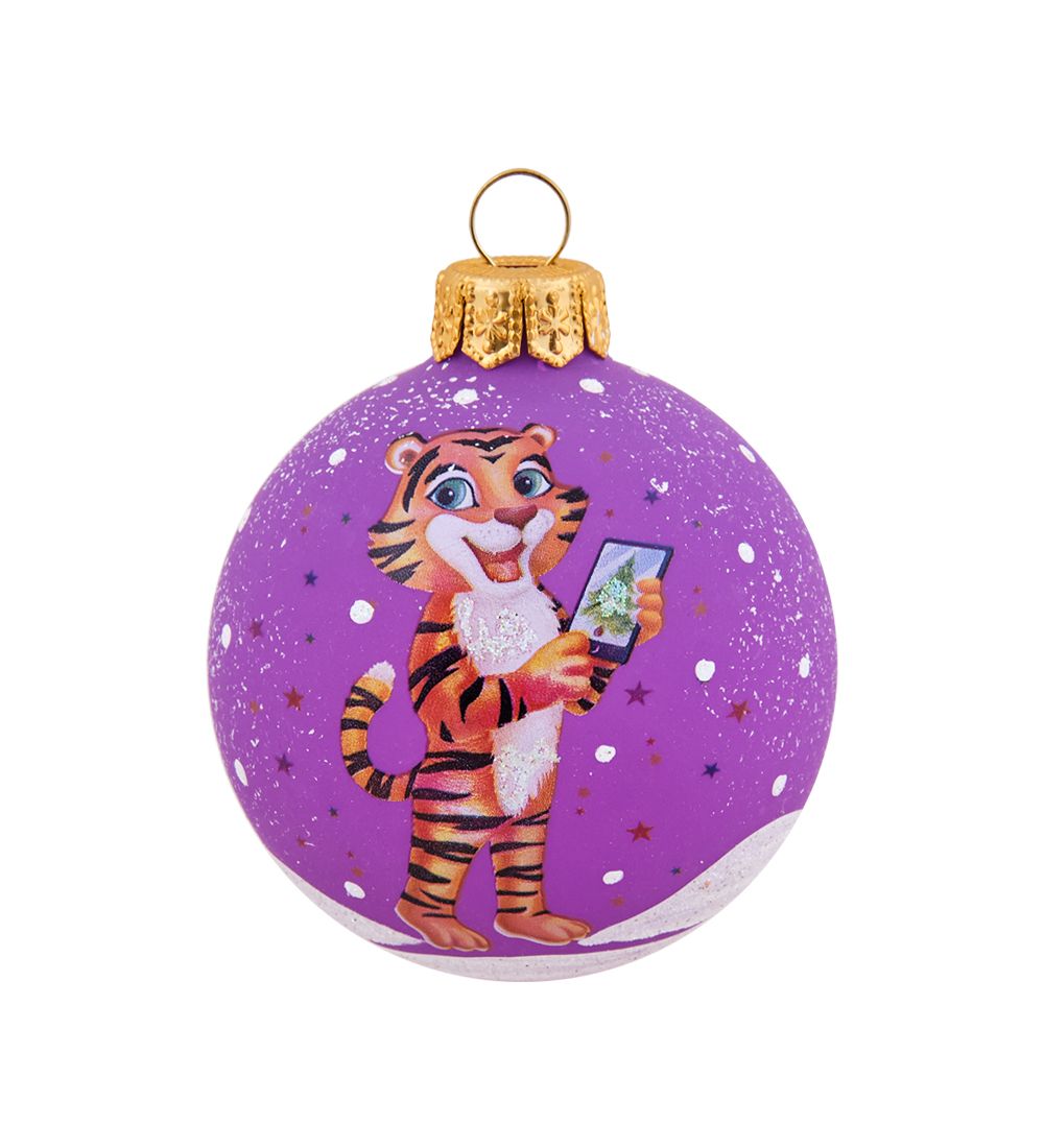 Элита НФШ-1632/2 Ел.украшение Шар «Тигренок» 65 мм