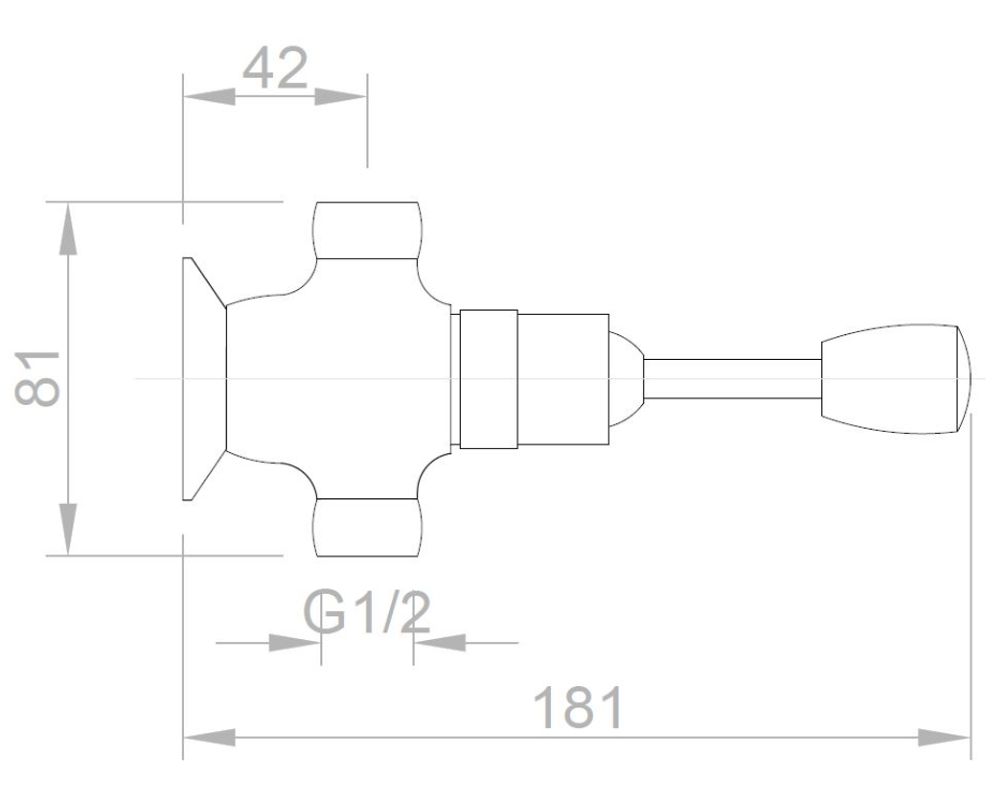 Кран с рычагом и таймером без излива латунь NOFER 07490P.S глянцевый