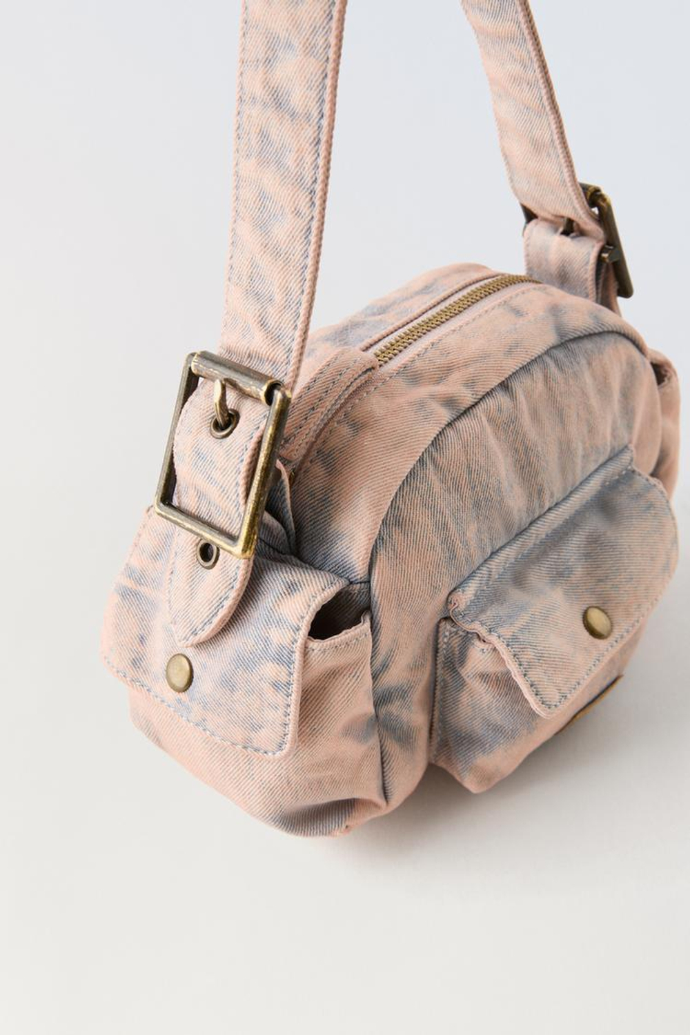 ZARA МИНИ-СУМКА ЧЕРЕЗ ПЛЕЧО, СИНЕВАТЫЙ