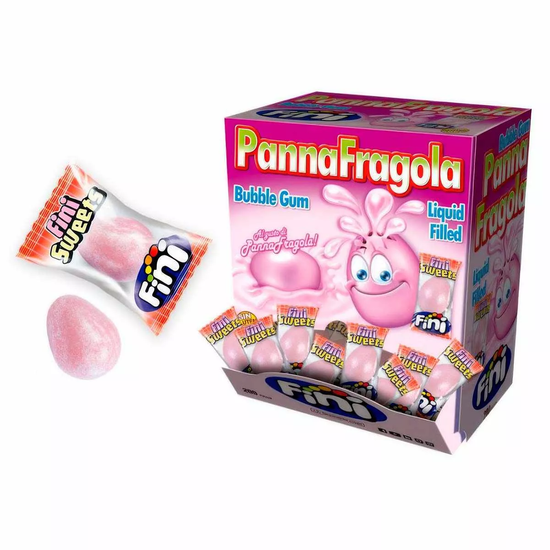 Жевательная резинка Fini Panna Fragola с клубничной начинкой, 5г (Испания)