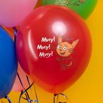 Шар (12''/30 см) Три Кота, Игры во дворе, Ассорти, пастель, 1 ст, 10 шт.