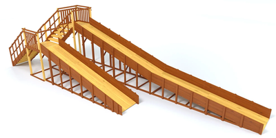 Зимняя горка САВУШКА ЗИМА-9 для базы отдыха, санаториев и парков