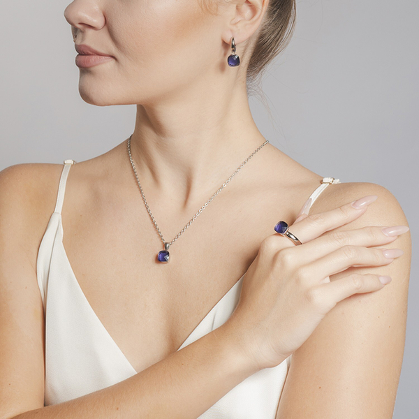Кольцо Qudo Firenze tanzanite 19 мм 610594 V/S размер 19
