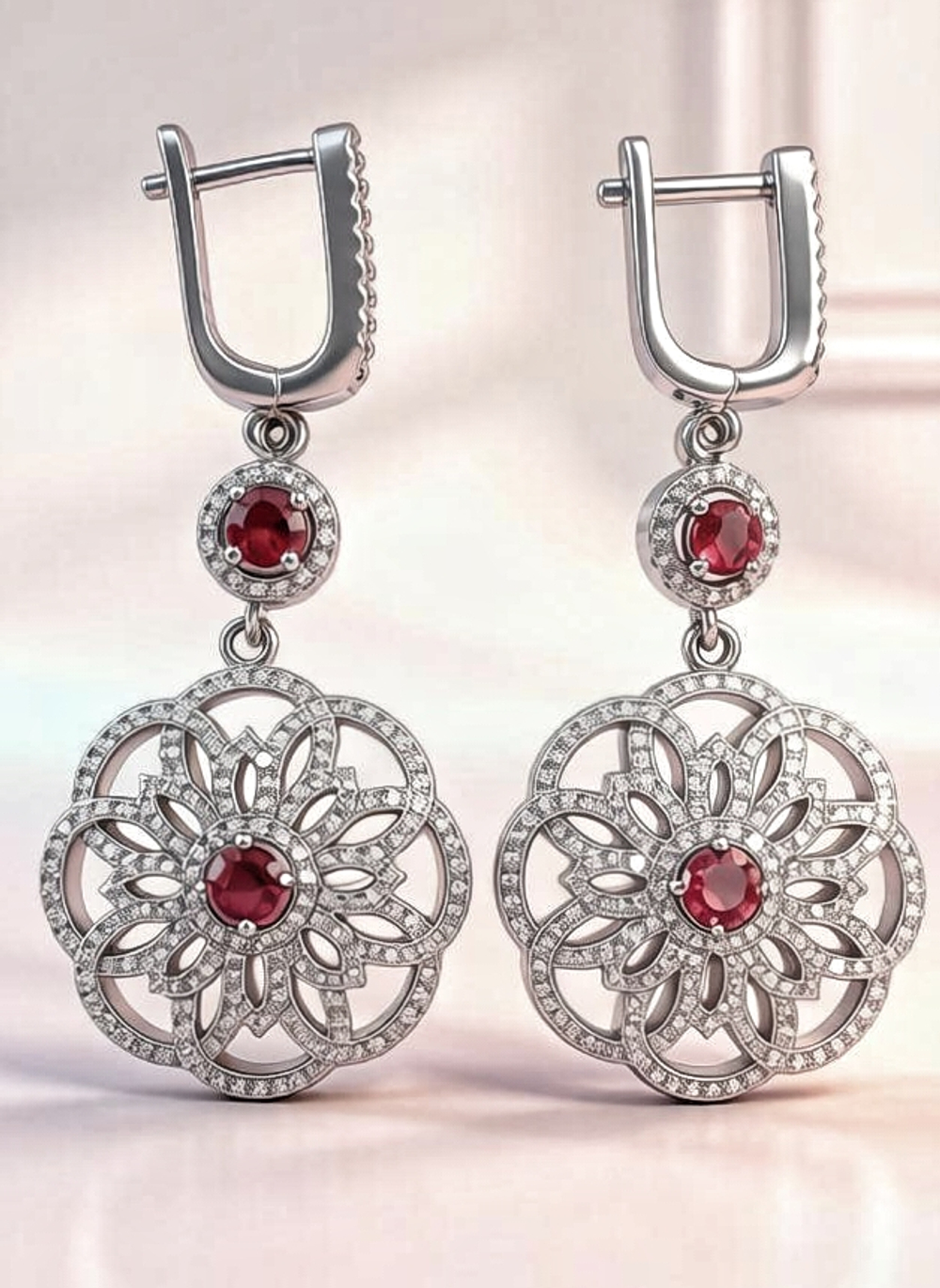 Ювелирные серьги из серебра 925 пробы