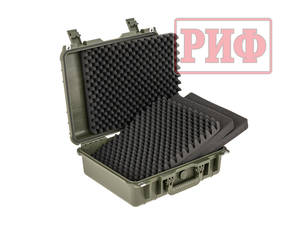 Кейс защитный ударопрочный РИФ 430х380х154 мм IP67, цвет Хаки
